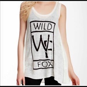 Wildfox White Label Summer Lake Fancy Car Tank Top